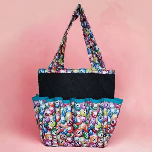Hand crafted by ME Bingo / Makeup Bag for 12 exterior bush or dauber pockets - Picture 1 of 4